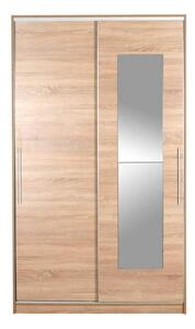 Dulap Haine Adore Elit Plus, 2 usi glisante cu oglinda, Sonoma, 120 x 207 x 52 cm