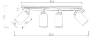 Globo 15977-4 - Corp de iluminat tip spot ROWENA 4xE27/60W/230V bej/alb