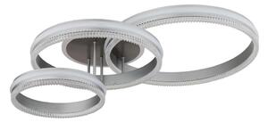 Globo 67377-72 - Lampă de tavan LED dimabilă FRANCINE LED/72W/230V argintie + telecomandă