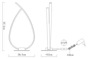 Globo 58492S - Lampă de birou LED TRINA, 6W, 230V, argintie