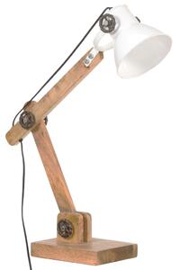 Lampa de masa din lemn alb DION in stil industrial