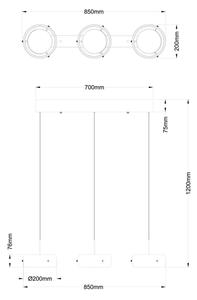 Globo 16058-3 - Lampă suspendată pe cablu LIVION LED/30W/230V 3000K