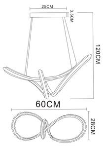 Globo 67440H - Lustră LED dimabilă pe cablu EVANGELINE LED/45W/230V crom lucios + telecomandă