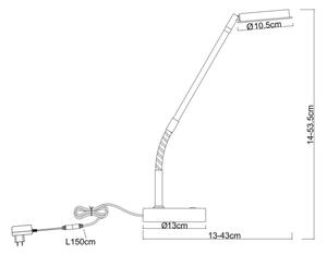 Globo 58504TSA - Lampă de masă cu dimmer tactil SILVIO LED/6,5W/230V bej