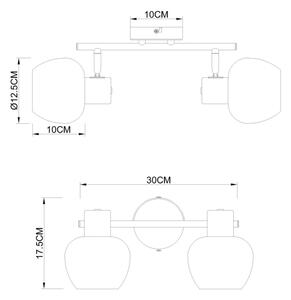 Globo 54662-2 - Lampă spot EILEEN 2xE27/40W/230V