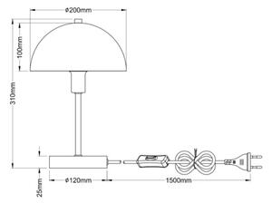 Globo 24009W - Lampă de masă ATOMA I 1xE14/40W/230V albă