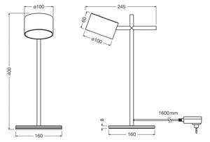 Osram - Lampă de birou cu reglare a intensității DECOR KYOTO LED/12W/230V neagră