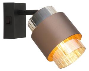 Globo 15560-1C - Aplică de perete tip spot MILLEY 1xE27/40W/230V negru/bronz