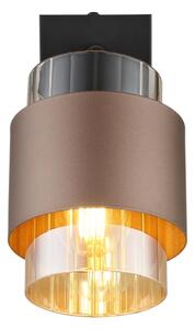 Globo 15560-1C - Aplică de perete tip spot MILLEY 1xE27/40W/230V negru/bronz
