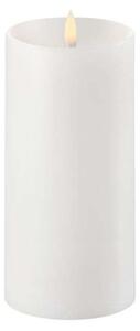 Uyuni - Pillar Candle LED w/shoulder Nordic White 7,8 x 15 cm