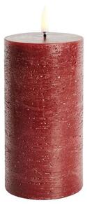 Uyuni - Pillar Candle LED 7,8x15,2 cm Rustic Carmine Red Uyuni