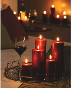 Uyuni Lighting - Pillar Candle LED 7,8x15,2 cm Rustic Carmine Red Uyuni Lighting