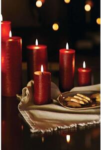 Uyuni Lighting - Pillar Candle LED 7,8x10,1 cm Rustic Carmine Red Uyuni Lighting