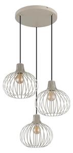 Globo 33379319 - Lustră MATEO suspendată pe cablu, 3xE27/40W/230V, bej
