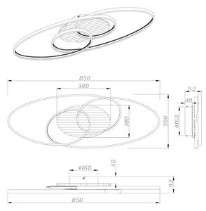 Globo 67362-42 - Plafonieră LED TISHA I LED/40W/230V 3000K 85x30 cm