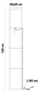 Globo 58611S - Lampă de podea TABITHA 1xE27/60W/230V neagră