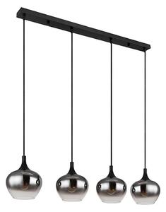 Globo 15548-4H - Lustră suspendată pe cablu MAXY 4xE27/40W/230V, neagră