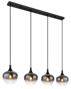 Globo 15548-4H - Lustră suspendată pe cablu MAXY 4xE27/40W/230V, neagră