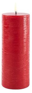Uyuni - Pillar Candle LED 7,8x20,3 cm Rustic Red Uyuni