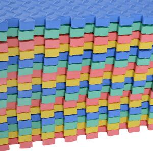 HomCom covor puzzle, 16 bucati 63.5x63.5x2cm, multicolor | Aosom Ro