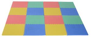 HomCom covor puzzle, 16 bucati 63.5x63.5x2cm, multicolor | Aosom Ro