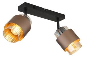Globo 15560-2C - Aplică spot MILLEY 2xE27/40W/230V negru/bronz