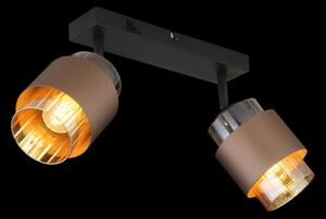 Globo 15560-2C - Aplică spot MILLEY 2xE27/40W/230V negru/bronz