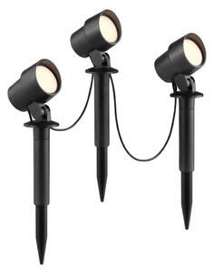 Brilliant - Set de 3 lămpi LED pentru exterior KAMARA LED/8,5W/230V IP44 neagră