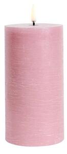 Uyuni - Pillar Candle LED 7,8x15,2 cm Rustic Dusty Rose Uyuni