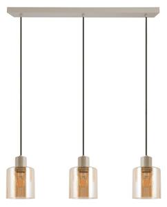 Brilliant - Lustru suspendat pe cablu LYSKA 3xE27/20W/230V crem/bej fumuriu