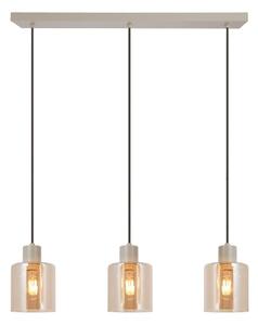 Brilliant - Lustra pe cablu LYSKA 3xE27/20W/230V crem/bej/fumuriu