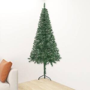Brad de Crăciun artificial de colț, verde, 150 cm, PVC