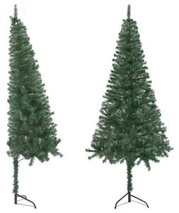 Brad de Crăciun artificial de colț, verde, 150 cm, PVC