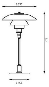 Louis Poulsen - PH 3/2 Lampă de Masă/Aplică de Perete Glass Abajur de Sus