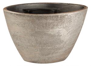 Ghiveci, Ceramica, Argintiu, 23x14.5x14 cm