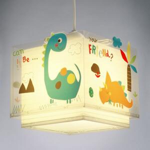 Dalber Lampă suspendată pentru camera copiilor DINOS, colorată, reglabil, Multicolor, Camera copiilor, Plastic