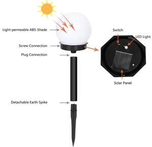 Set 4 Lampi solare pentru gradina, IP44, tip Glob