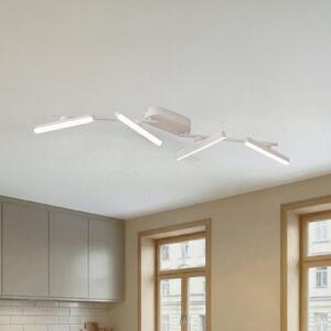 Lindby LED spot Eldrin, alb, 4 becuri, bandă de lumină, reglabil, Alb, Camera de zi / sufragerie, Metal, Modern