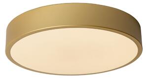 Lucide Plafonieră cu LED Unar, auriu mat, Ø 30 cm, reglabil, Auriu / Alamă, Camera de zi / sufragerie, Metal, Modern