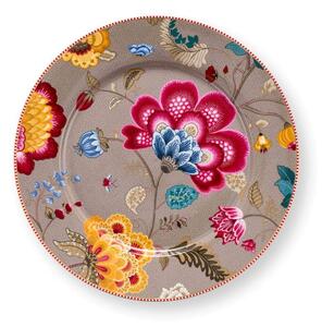 Farfurie din porțelan, Pip Studio, Khaki, 32 cm, colecția Blooming Tales