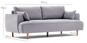 Canapea Fixa cu 3 Locuri Felix, 230 x 90 x 98 cm