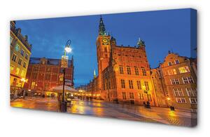 Tablouri canvas Biserica de noapte Gdańsk Old Town