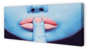 Tablouri canvas buze neon femeie