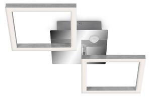Telefunken Frame plafonieră LED cu senzor crom/alu 47x23 cm, Metalic, Camera de zi / sufragerie, Metal, Modern, Plafon cu flacără multiplă