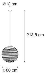 Lampa suspendata retro alba 60 cm - Lina Ball 60