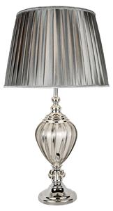 Searchlight Lampă de masă Greyson cu abajur textil pe gri, Gri, Camera de zi / sufragerie, Țesătură / Textil, Modern