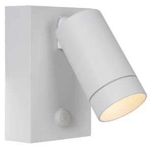 Lucide Spot de perete pentru exterior Taylor Sensor, 1 bec alb, reglabil, Alb, Metal, Modern