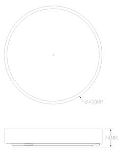 Plafonieră LED dimabilă Zuma Line MS724-R400-AB NADI LED/36W/230V d. 40 cm alamă + telecomandă