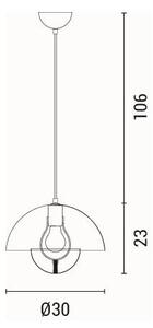 Lustră pe cablu JARDEN 1xE27/15W/230V maro