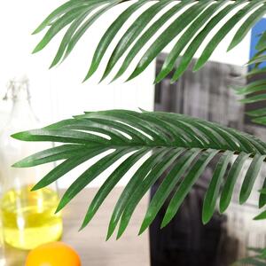 Planta decorativa din plastic, 20 frunze, 140cm, verde Outsunny | Aosom RO
